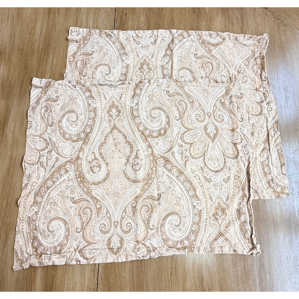 Lauren Ralph Lauren Desert Spa Paisley 2 Standard Pillow Shams Beige